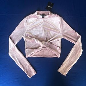 Forever21 pink velvet top